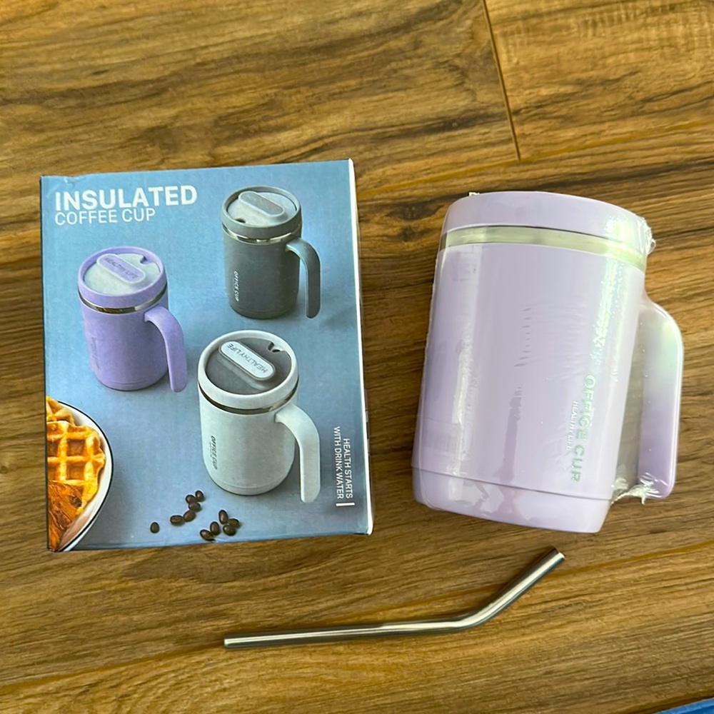 New!!! Insulated coffee cup 450ml purple